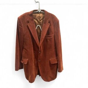 Men's true vintage rust colored corduroy Wallace blazer Large (L6) 22" ptp